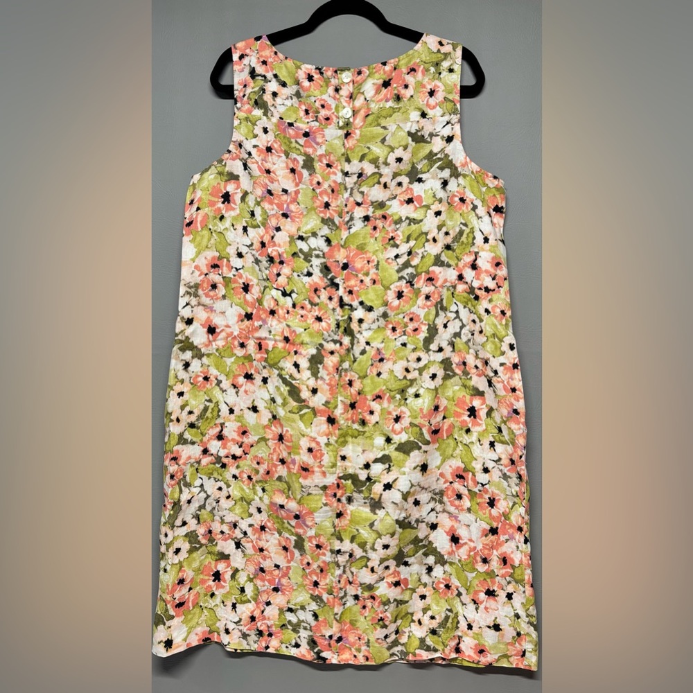 ✨J Jill Love Line Floral Shift Dress Sleeveless Size 1X